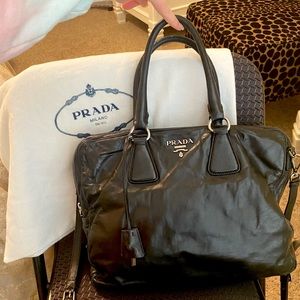 Black Prada vintage laptop/briefcase.